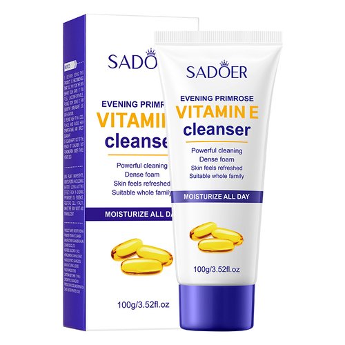 Пінка для обличчя з вітаміном E SADOER Evening Primrose Vitamin E Cleanser 100г