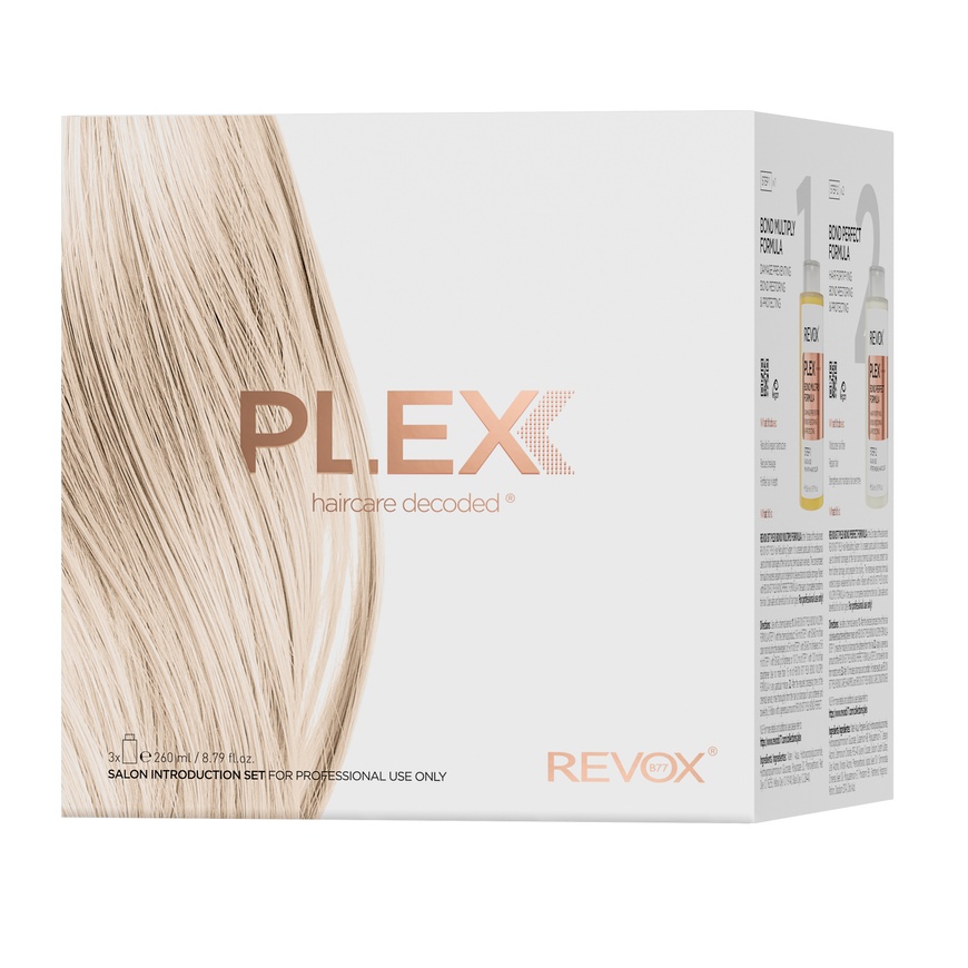 Набір для професійного салонного відновлення волосся REVOX B77 PLEX PROFESSIONAL SET,3x260ml (КРОК 1х1 шт/КРОК 2x2шт)