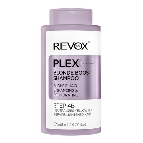 Тонирующий шампунь для волос блонд КРОК 4В REVOX B77 PLEX BLONDE BOOST SHAMPOO, STEP 4B, 260ml