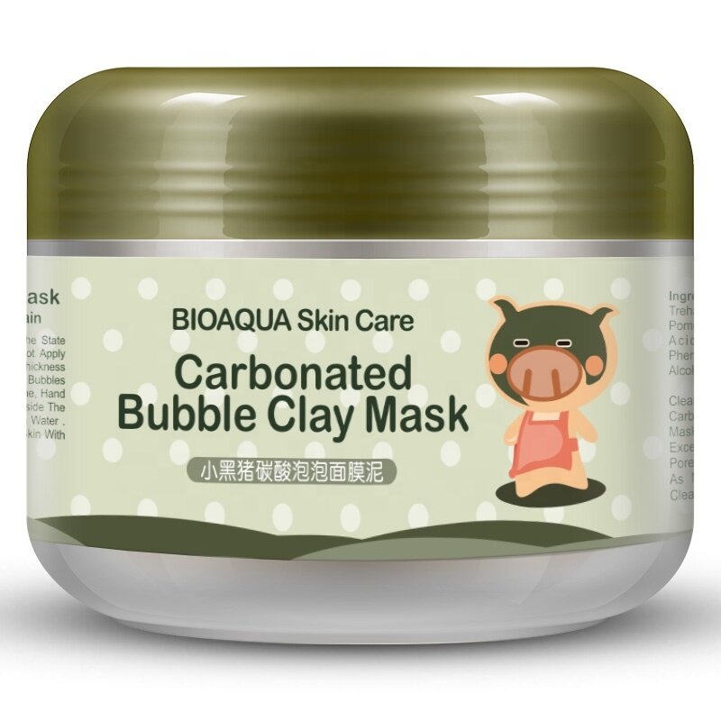 Очищающая пузырьковая кислородная маска для лица с глиной TM Bioaqua
