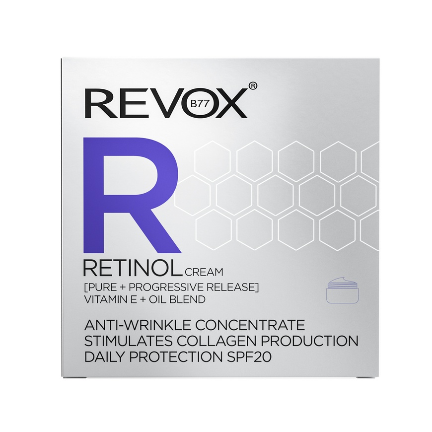 Крем для обличчя з ретинолом та SPF 20 REVOX B77 RETINOL DAILY PROTECTION SPF 20, 50ml