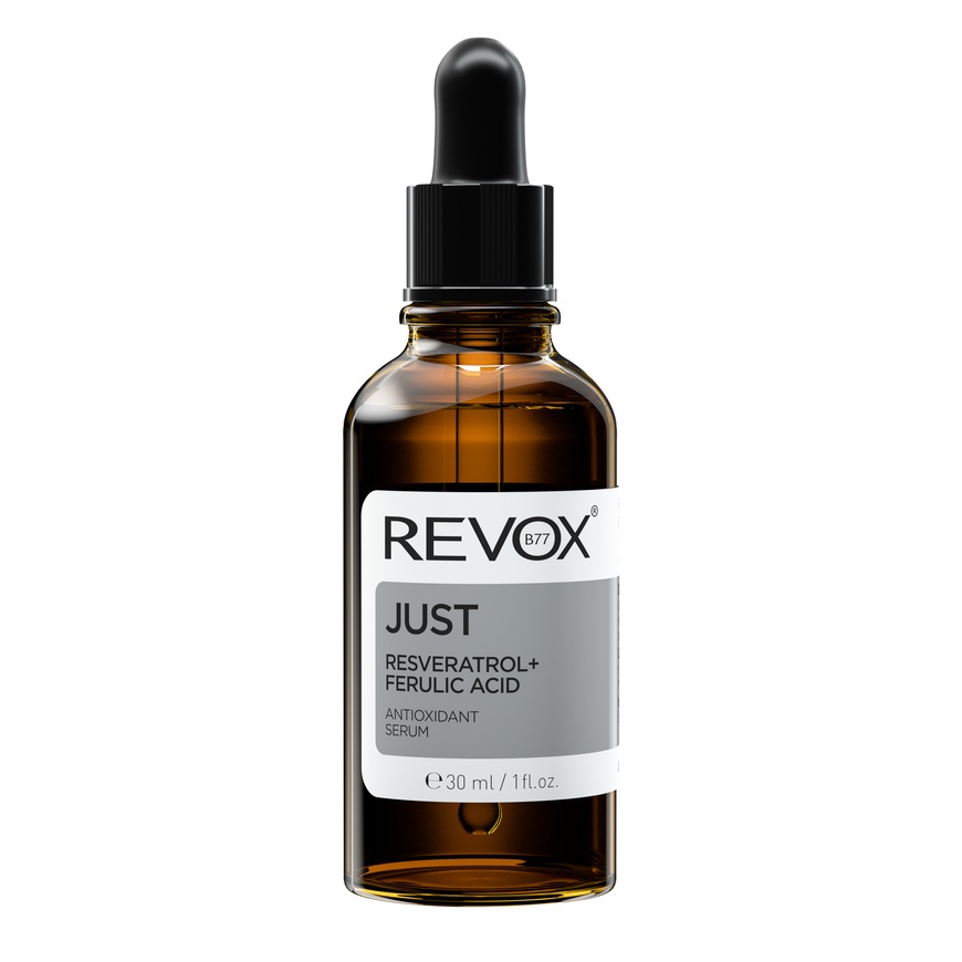 Антиоксидантна сироватка для обличчя з ресвератролом та феруловою кислотою REVOX B77 JUST RESVERATROL + FERULIC ACID ANTIOXIDANT SERUM 30ml