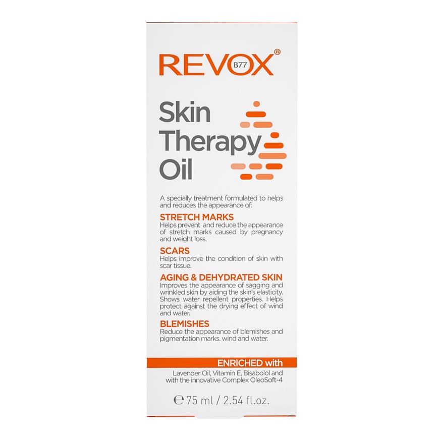 Олія для тіла від розтяжок та зневодненої шкіри REVOX B77 SKIN THERAPY OIL, 75 ml