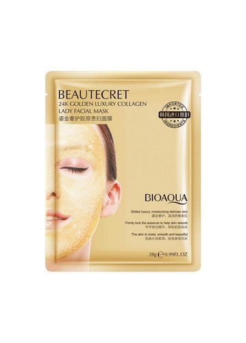 Гидрогелевая маска Bioaqua Beautecret 24k Golden Luxury Collagen Lady Facial Mask
