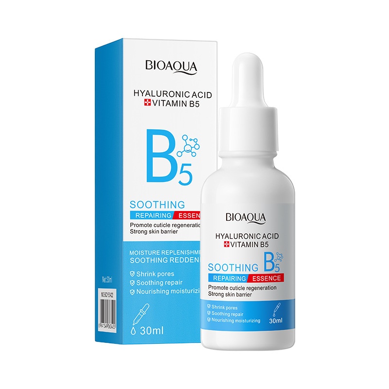 Успокаивающая восстановительная эссенция с гиалуроновой кислотой и витамином B5 Bioaqua Hyaluronic Acid Vitamin B5 30 мл