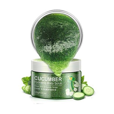 Очищающий скраб для тела с экстрактом зеленого огурца Bioaqua Cucumber scrub, 100 г