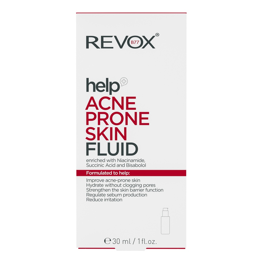 Флюїд для схильної до акне шкіри REVOX B77 HELP ACNE PRONE SKIN FLUID, 30ml