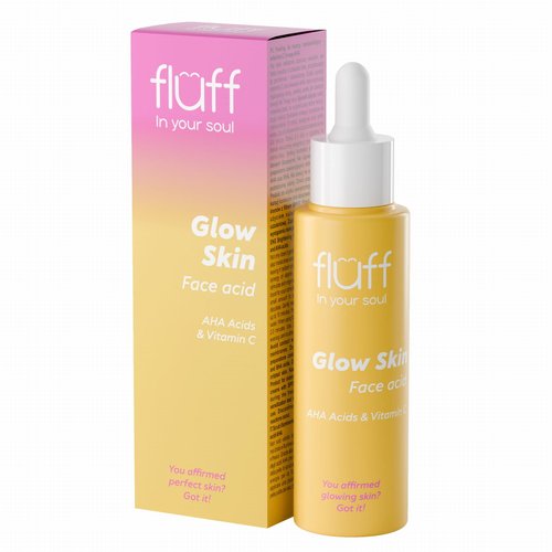 Разглаживающий пилинг для увлажнения витамином С и AHA кислотой FLUFF GLOW SKIN - Acid scrub - smoothing face scrub with vitamin C and AHA acid 40 мл