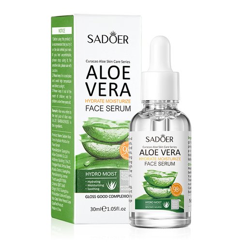 Сыворотка для лица с экстрактом алоэ вера SADOER Aloe Vera Hydrate Moisturize Face Serum 30мл