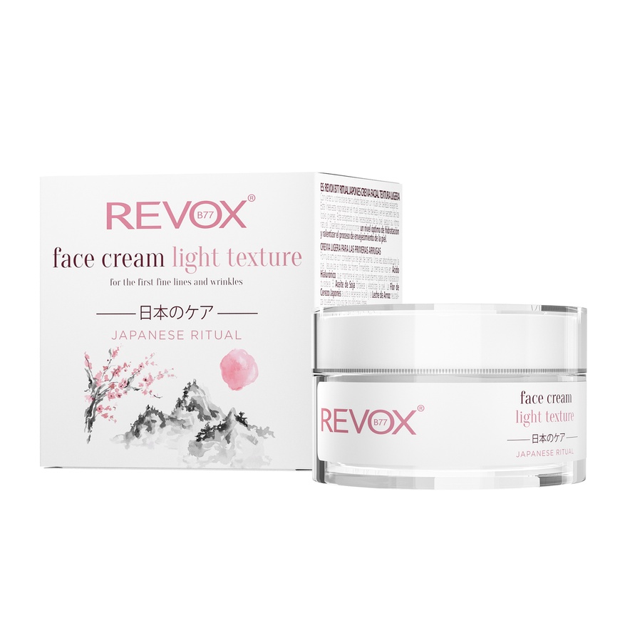 Легкий крем для лица против первых признаков старения REVOX B77 JAPANESE RITUAL FACE CREAM LIGHT TEXTURE, 50 ml