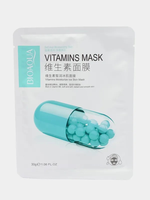 Тканинна маска для обличчя з вітаміном В6 TM Bioaqua