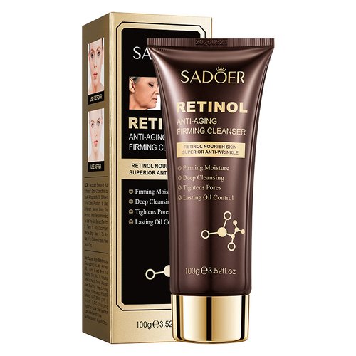 Пінка для обличчя з ретинолом SADOER retinol anti-aging firming cleanser 100г