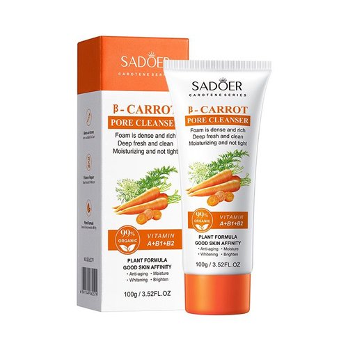 Пінка для обличчя з екстрактом моркви SADOER B-Carrot Face Cleanser 100г