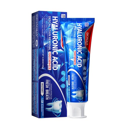 Зубна паста від нальоту BIOAQUA Hyaluronic acid descaling and stain removing toothpaste 100г