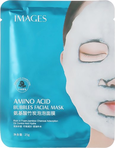 Пузырьковая тканевая маска с аминокислотами для лица IMAGES Bubbles Mask Amino Acid