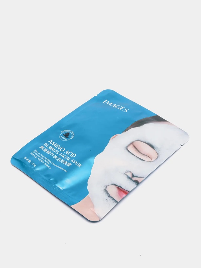Бульбашкова тканинна маска з амінокислотами для обличчя IMAGES Bubbles Mask Amino Acid