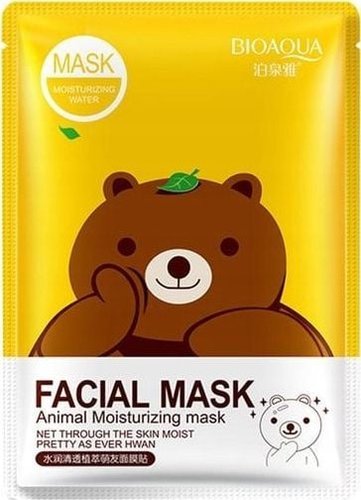 Тканинна маска для обличчя BIOAQUA Facial Mask Animal Moisturizing with Green Tea