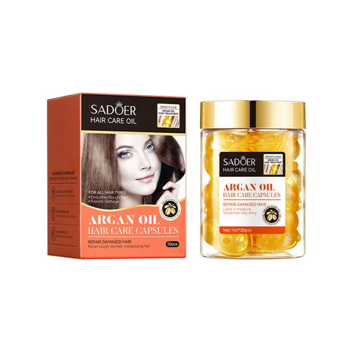 Капсулы с аргановым маслом для волос SADOER Argan Oil Vitamin Serum 1мл x30 капсул