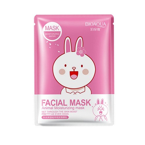 Тканинна маска для обличчя зволожувальна BIOAQUA Facial Mask Animal Moisturizing with Sakura Extract and Aloe Vera