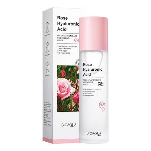Тонер для обличчя з екстрактом рози та гіалуронової кислоти Bioaqua Rose Hyaluronic Acid Toner 100 мл