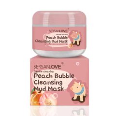 Очищуюча бульбашкова киснева маска для обличчя з екстрактом персика Sersanlove Piglet Peach Bubble Cleansing Mud Mask
